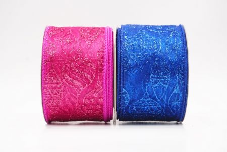 Błyszczące ozdoby choinkowe wstążka druciana_KF9640.KF9641.KF9642 (4)